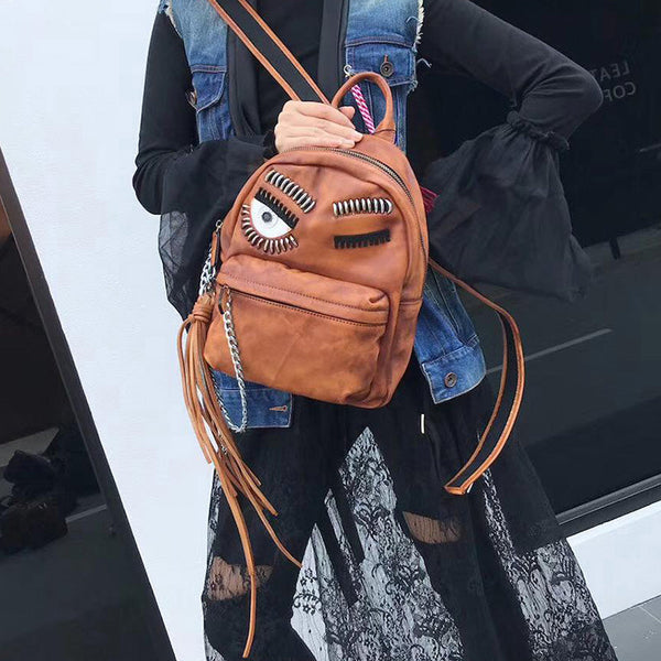 Cute Womens Small Genuine Leather Backpack Purse Trendy Backpacks for Women Details