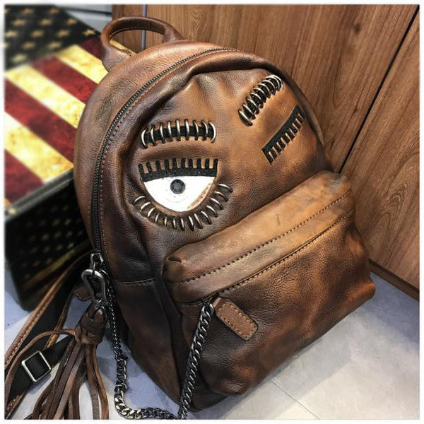 Cute Womens Small Genuine Leather Backpack Purse Trendy Backpacks for Women Gift