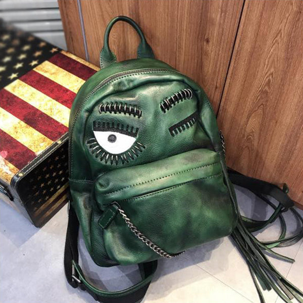 Cute Womens Small Genuine Leather Backpack Purse Trendy Backpacks for Women Nice