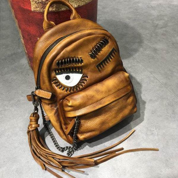 Cute Womens Small Genuine Leather Backpack Purse Trendy Backpacks for Women Original