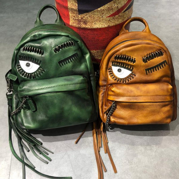 Cute Womens Small Genuine Leather Backpack Purse