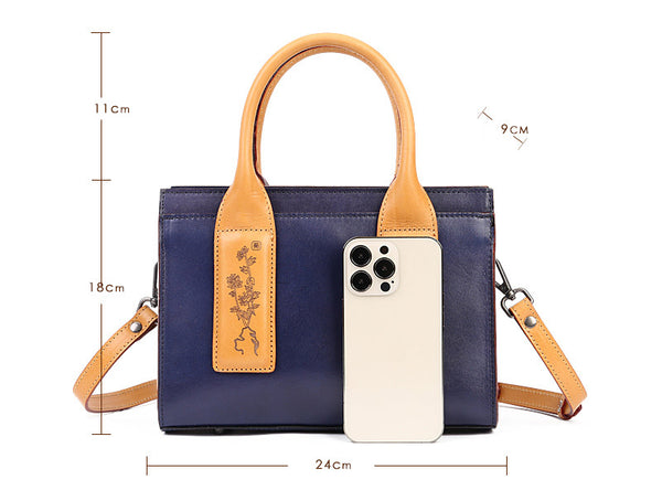 Cute Womens Small Leather Handbag Genuine Leather Crossbody Bags Size