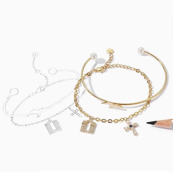 Designer Bangle Bracelet Chic Jewelry Accessories Gift Women adorable