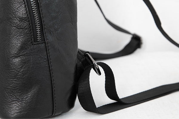 Designer Black Leather Womens Mini Backpack Purse Cute Backpacks for Women Genuine Leather