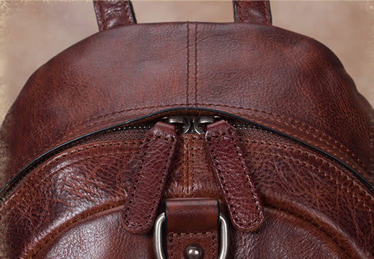 Designer Brown Leather Womens Small Backpack Bag Purse Awesome Backpacks for Women Original