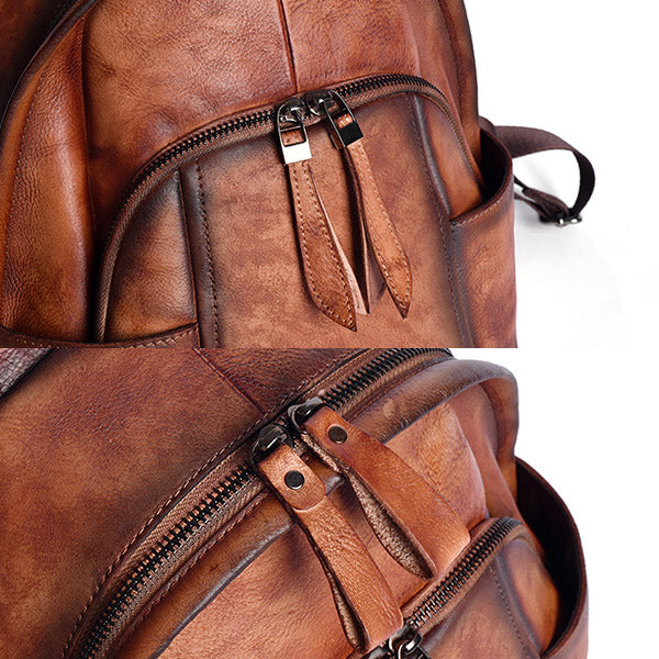 Designer Ladies Small Brown Leather Backpack Purse Bag Backpacks for Women Designer