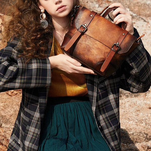 Designer Leather Handbags Women's Leather Satchel Bag Purse for Women Accessories