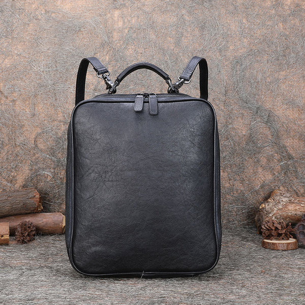 Designer Womens Brown Leather Laptop Backpack Purse Cool Backpacks for Women beautiful