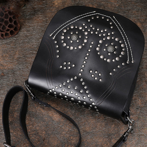 Designer Womens Leather Crossbody Saddle Bag Satchel Bag Purse for Women cool