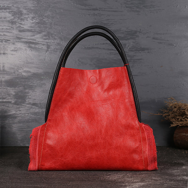 Handmade Womens Blue Leather Tote Bags Handbags Purse for Women