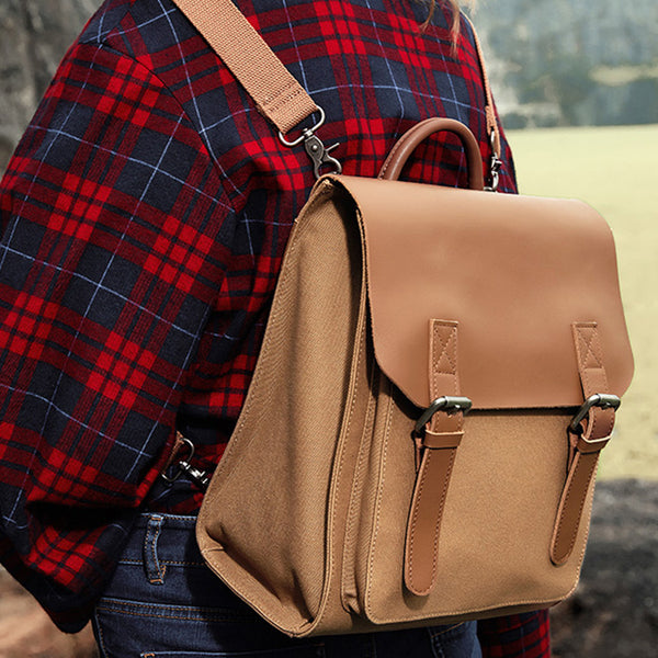 Designer Womens Small Rucksack Leather Backpack Bag Purse Canvas Backpacks for Women