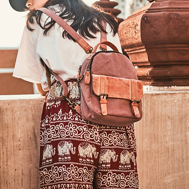 Designer Womens Mini Rucksack Leather Backpack Bag Purse Canvas Backpacks for Women Designer