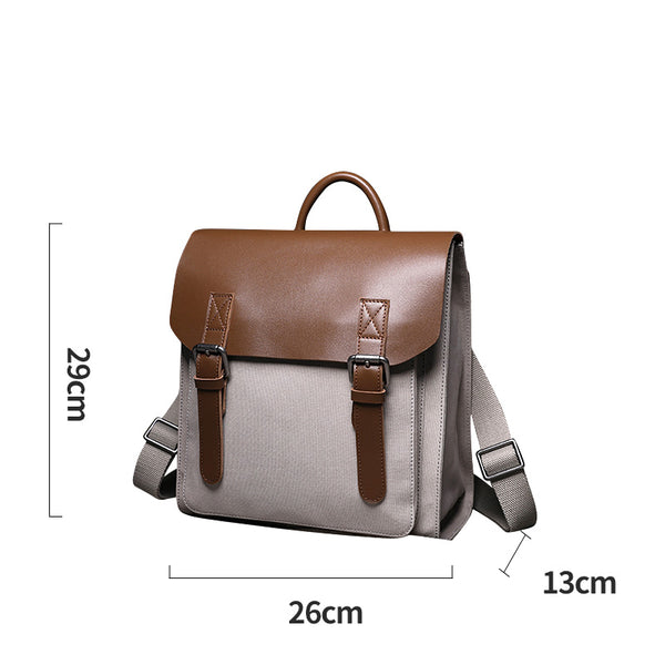 Designer Womens Small Rucksack Leather Backpack Bag Purse Canvas Backpacks for Women Handmade
