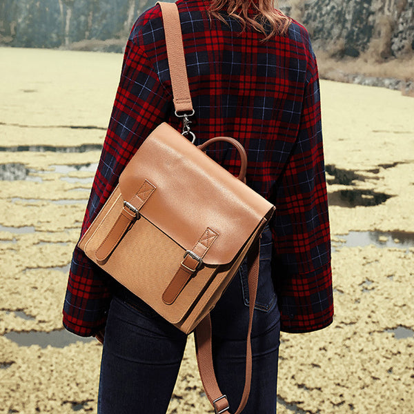 Designer Womens Small Rucksack Leather Backpack Bag Purse Canvas Backpacks