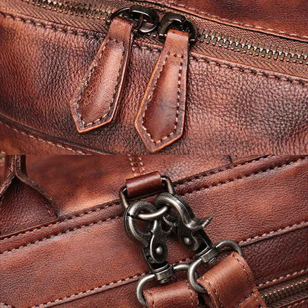 Designer Womens Tan Leather Backpack Purse Trendy Backpacks for Women Handmade