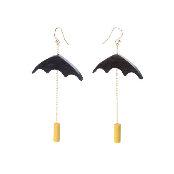Designer Wood Dangle Earrings Gold Jewelry Accessories Women