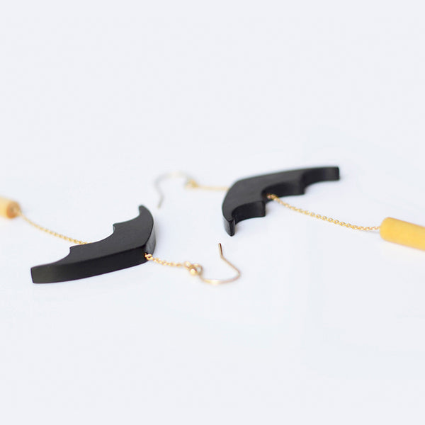 Designer Wood Dangle Earrings Gold Jewelry Accessories Women charming