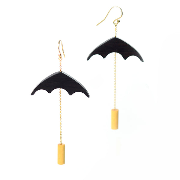 Designer Wood Dangle Earrings Gold Jewelry Accessories Women cute