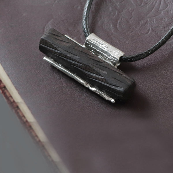 Ebony Pendant Long Necklace Handmade Jewelry Accessories Gifts For Women Men