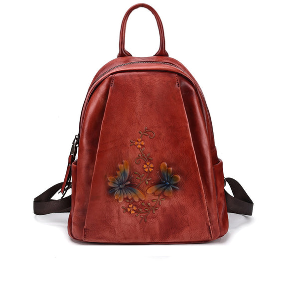 Elegant Womens Vintage Leather Backpack Bags