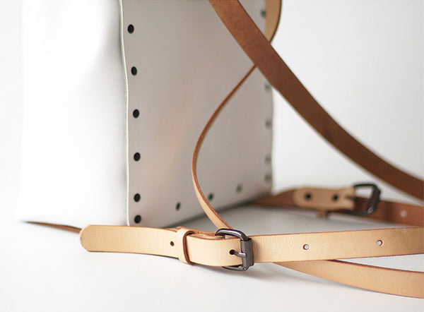 Elegant Womens White Leather Backpack Purse Bag Loptap Backpacks for Women Boutique