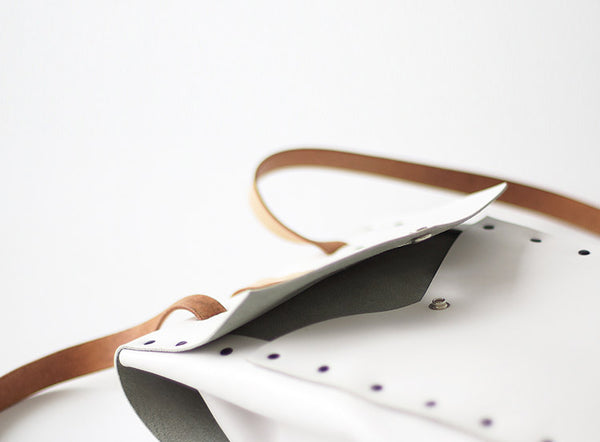 Elegant Womens White Leather Backpack Purse Bag Loptap Backpacks for Women Designer