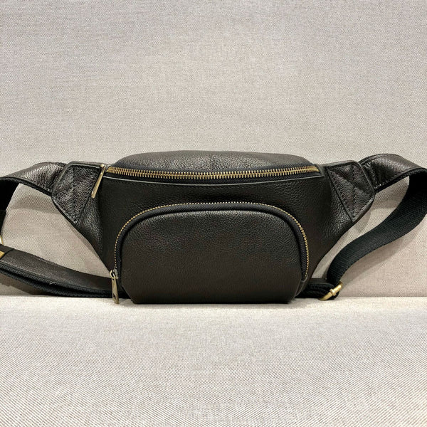 Fashion Women's Crossbody Chest Bag Leather Sling Bags For Women Black