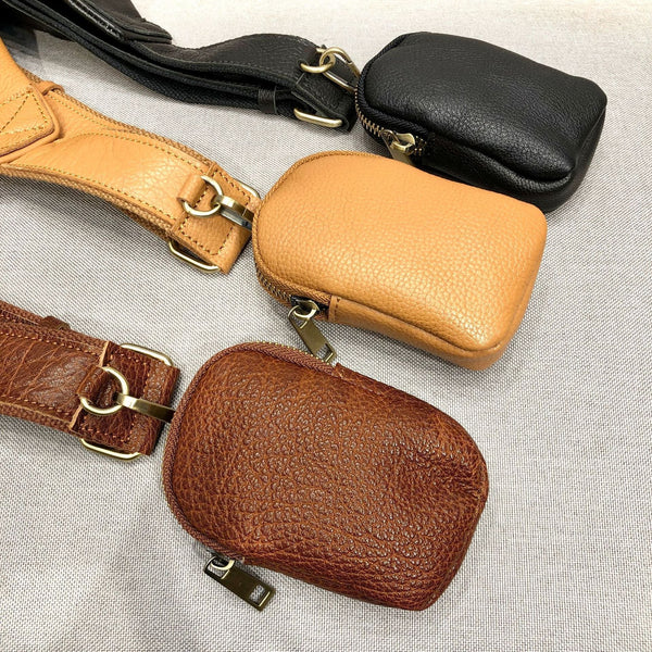 Fashion Women's Crossbody Chest Bag Leather Sling Bags For Women Brown
