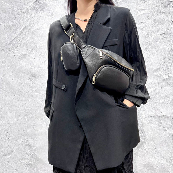 Fashion Women's Crossbody Chest Bag Leather Sling Bags For Women Chic