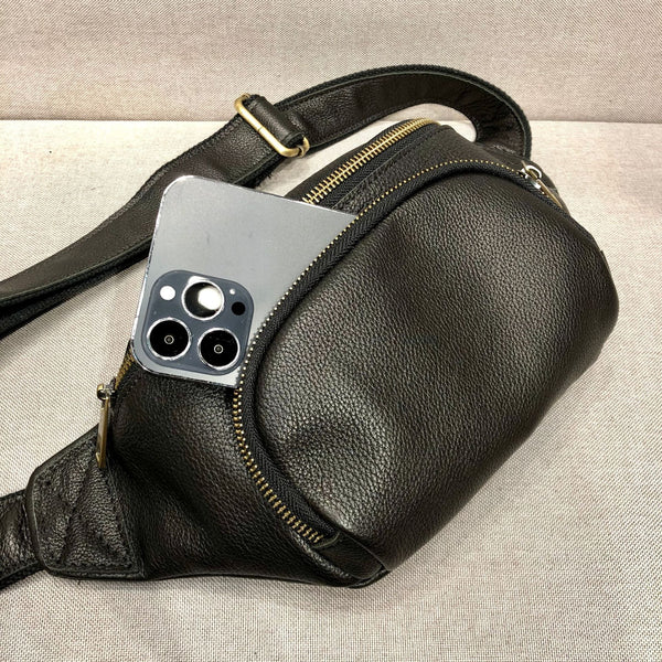 Fashion Women's Crossbody Chest Bag Leather Sling Bags For Women Genuine-Leather
