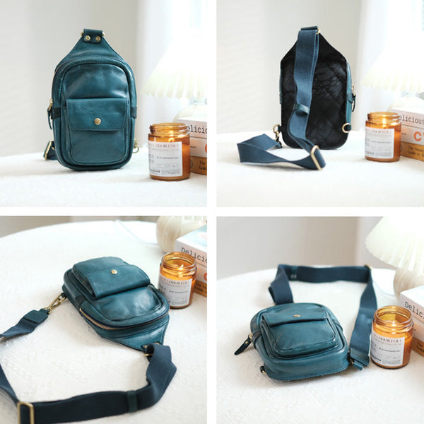 Fashion-Women's-Leather-Chest-Sling-Bag-Crossbody-Sling-Pack-For-Women-Casual