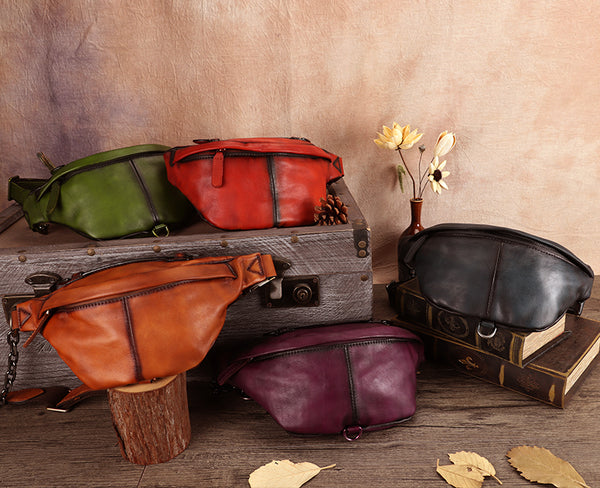 Fashion Womens Leather Chest Bag Sling Pack For Women Chic