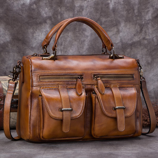 Funky Women's Genuine Leather Handbags Leather Crossbody Purse For Women