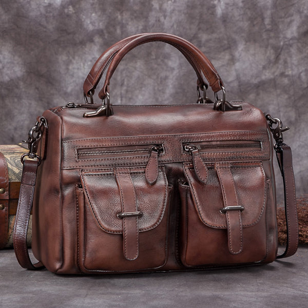 Funky Women's Genuine Leather Handbags Leather Crossbody Purse For Women Best