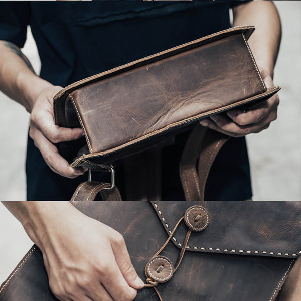 Funky Womens Tan Genuine Leather Backpack Bag Purse Cool Leather Backpacks for Women Original