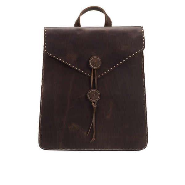 Funky Womens Tan Genuine Leather Backpack Bag Purse Cool Leather Backpacks for Women Vintage