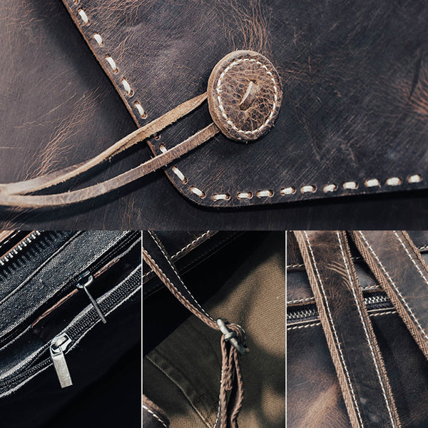 Funky Womens Tan Genuine Leather Backpack Bag Purse Cool Leather Backpacks for Women fashion