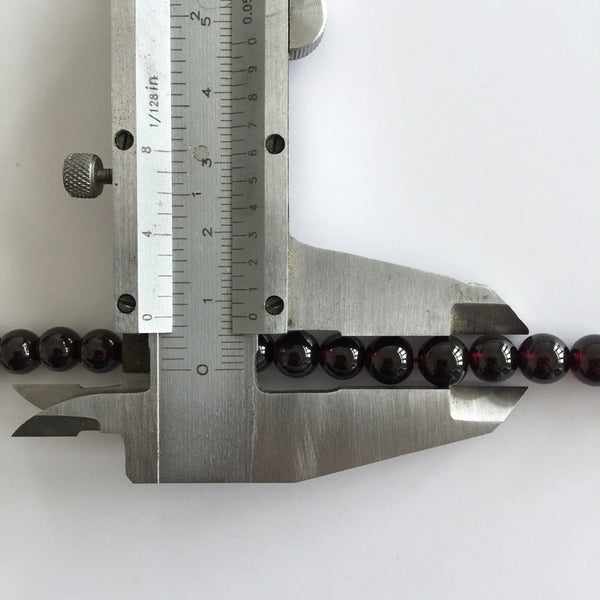 Garnet Bead Pendant Necklace Silver handmade Jewelry Accessories Women anuary birthstone SIZE