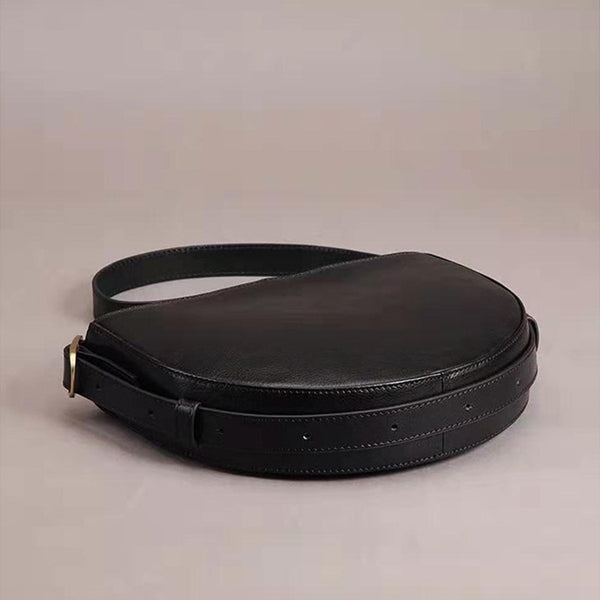 Genuine Leather Half-round Cross Shoulder Bag Side Bags Purse For Women Best