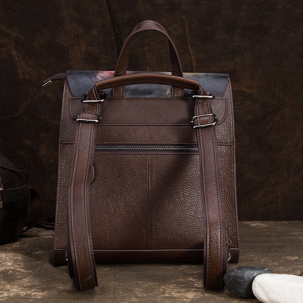 Genuine Leather Women Backpack Purse Cool Backpacks for Women Boutique