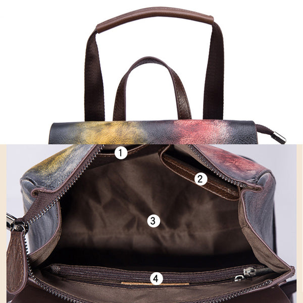 Genuine Leather Women Backpack Purse Cool Backpacks for Women Details