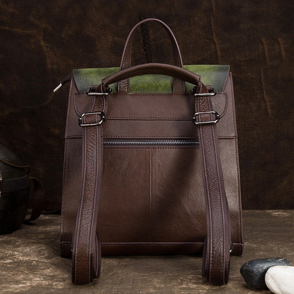 Genuine Leather Women Backpack Purse Cool Backpacks for Women gift