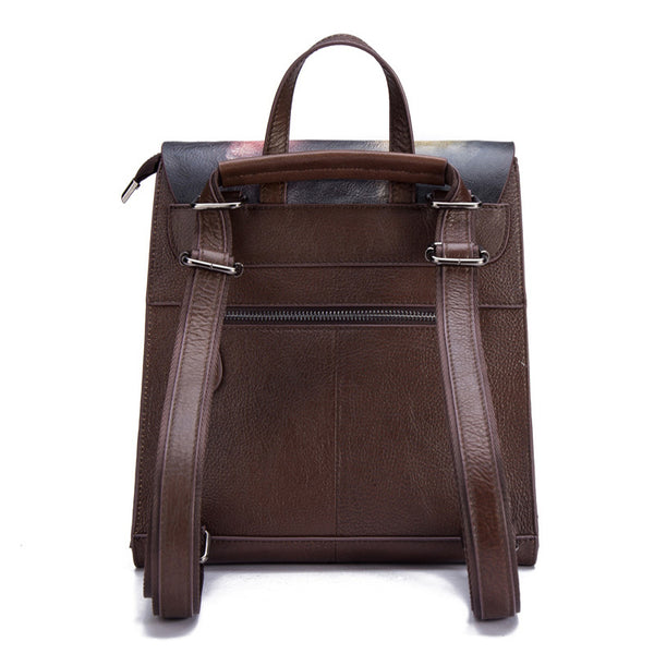 Genuine Leather Women Backpack Purse Cool Backpacks for Women small