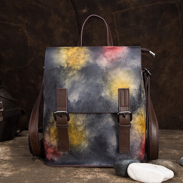 Genuine Leather Women Backpack Purse Cool Backpacks for Women