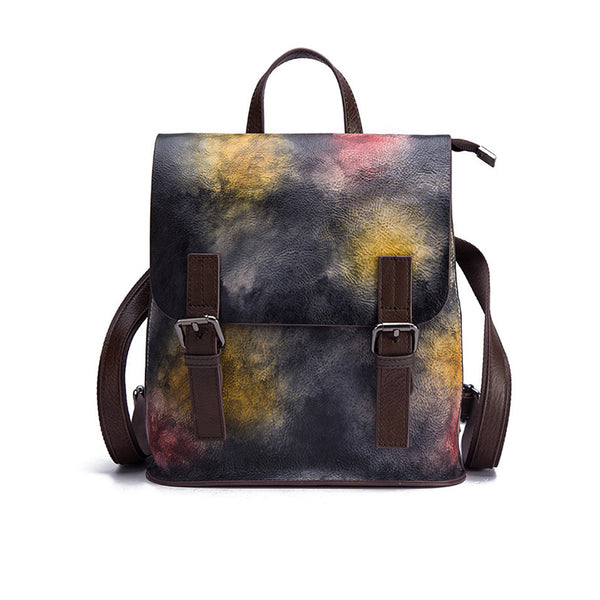 Genuine Leather Women Backpack Purse