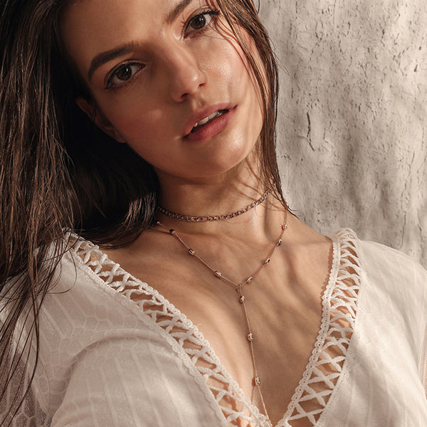 Gold Choker Y Necklace Fashion Jewelry Accessories Women beautiful