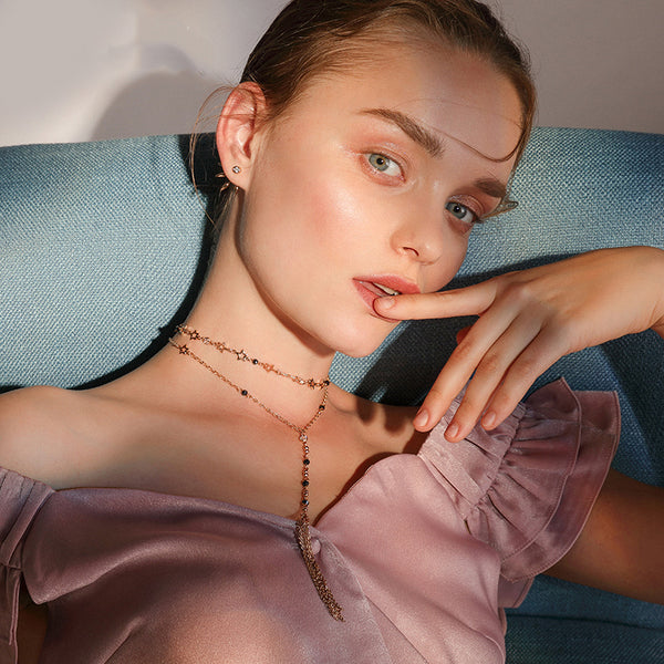 Gold Fashion Y-Pendant Necklace Jewelry Accessories Women long chain