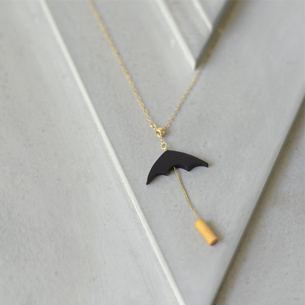 Gold Wood Pendant Necklace Handmade Jewelry Accessories Women beautiful