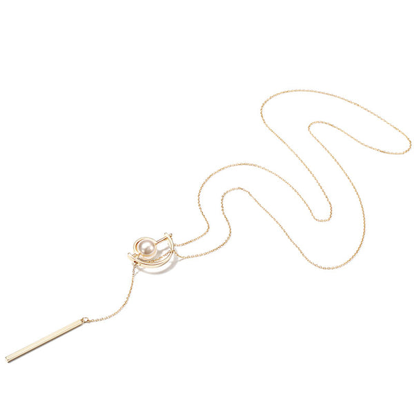 Gold Y Necklace Long Chain Pendant necklace Jewelry Accessories Gift Women summer