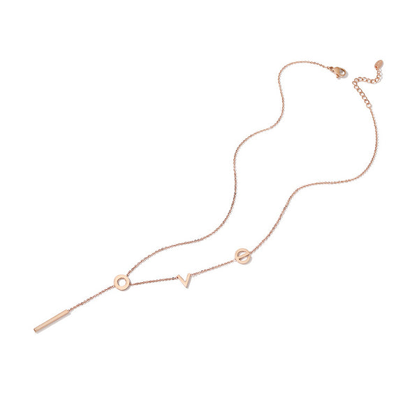 Gold Y Pendant Neacklace Fashion Jewelry Accessories Women cool